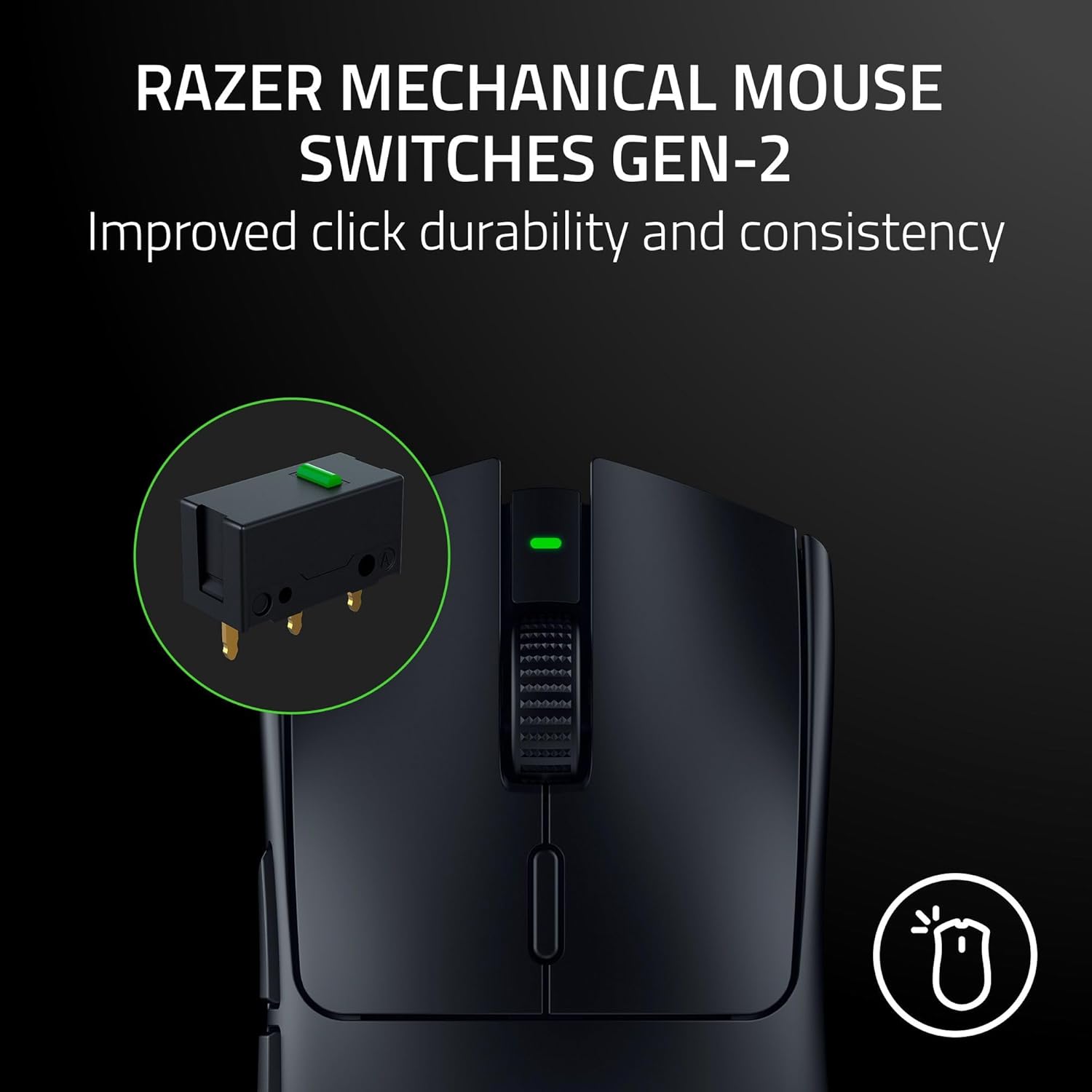 Razer Viper V3 HyperSpeed Gaming Mouse - Optical - Wireless - Radio Frequency - 2.40 GHz - USB - 30000 dpi - 6 Programmable Button(s) - Right-Handed - 1 x AA Battery Supported - Image 5
