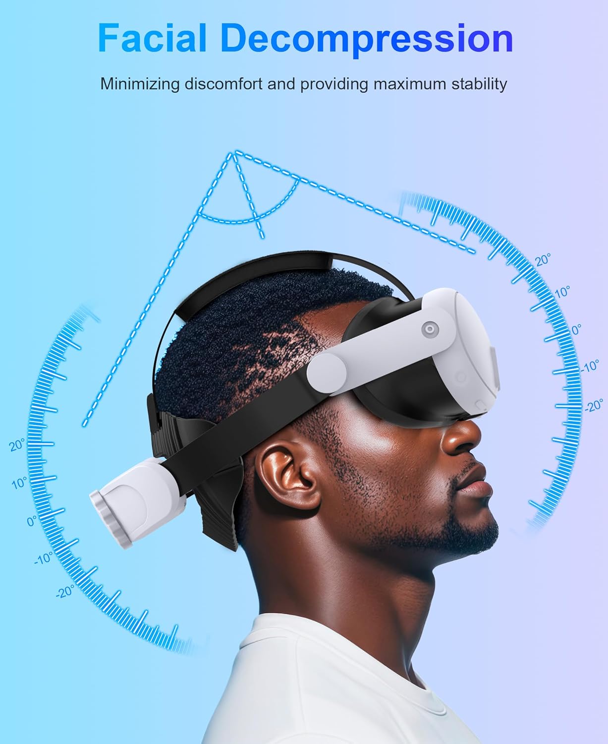 Headstrap for Quest 3 / Quest 3S/ Quest 2 Comfort Head Strap Adjustable VR Strap Reduce Pressure & Lightweight VR Elite Strap Replacement Accessories for Oculus 3 3S 2 - Image 3