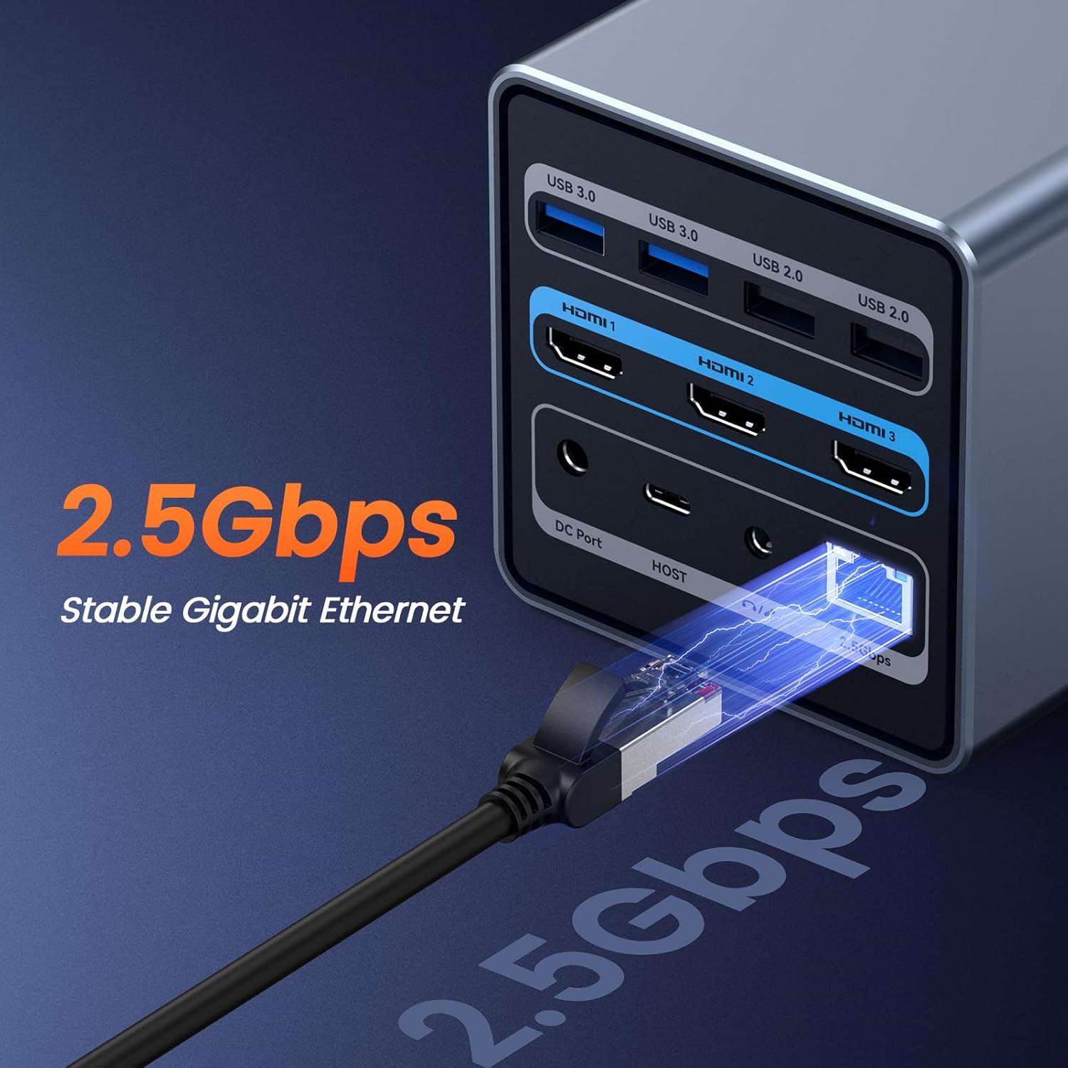 TobenONE 16-in-1 Laptop Docking Station π§πΏπΆπ½πΉπ² π°π Monitor with 150W Power Supply, 3 HDMI, 2.5Gbps Ethernet, 7 USB, USB-C Docking Station for Thunderbolt 5/4/3 Windows/Dell/Lenovo/HP/Asus - Image 8
