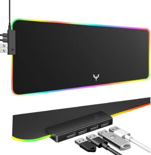 BladeHawks RGB Gaming Mouse Pad wit...