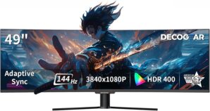 Deco Gear 49 Inch Curved Monitor, 3...