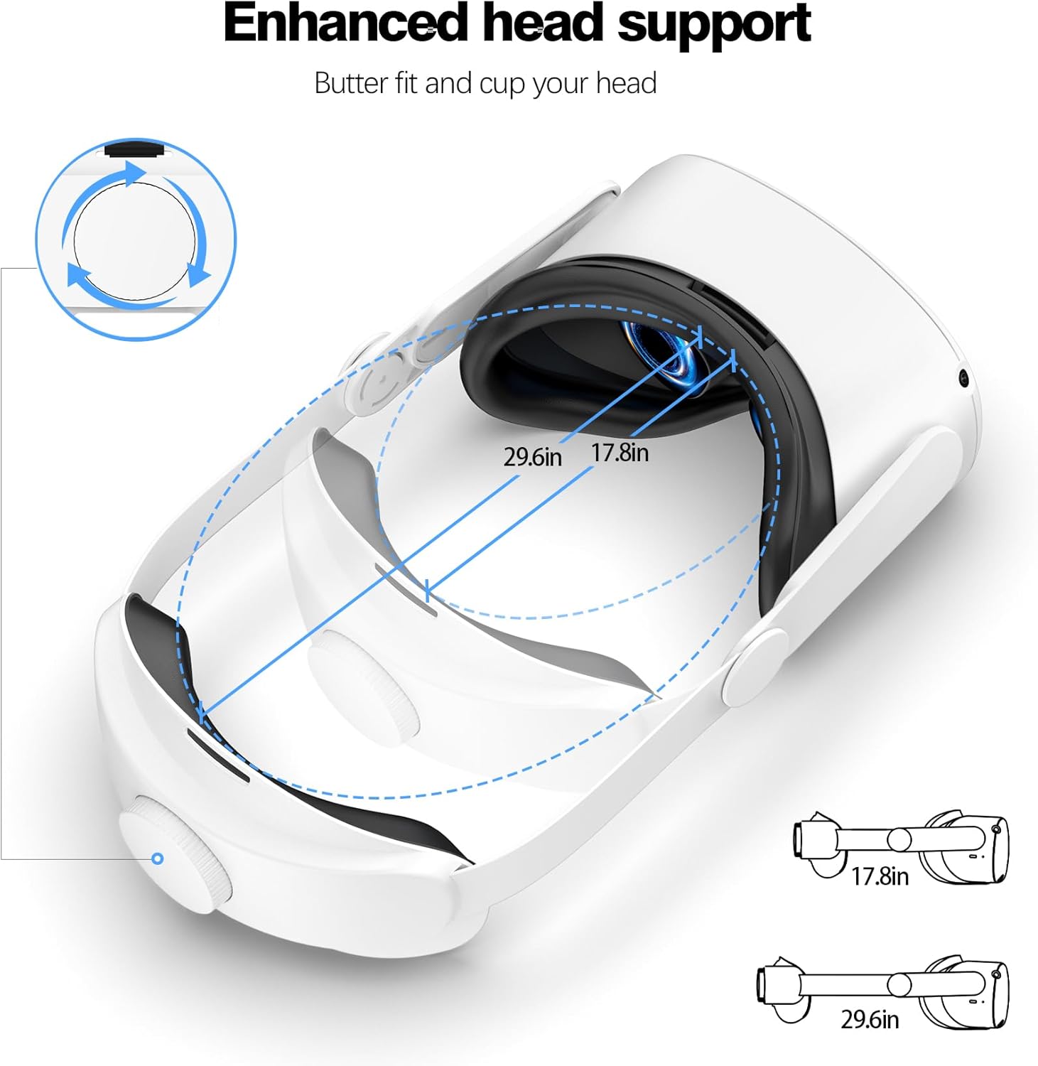 VZNEK Head Strap Compatible with Oculus Quest 2,Meta Quest 2 Accessories Adjustable Elite Strap Replacement for Enhanced Comfort Support and Gaming Immersion in VR (Without Battery) - Image 5