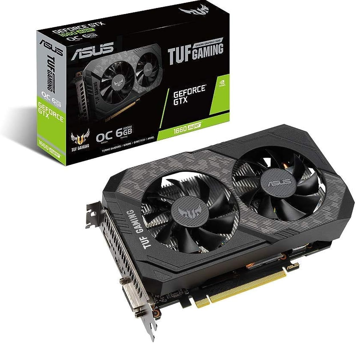 ASUS TUF Gaming GeForce GTX 1660 Super Overclocked 6GB Edition HDMI DP DVI Gaming Graphics Card, 3 Year Warranty