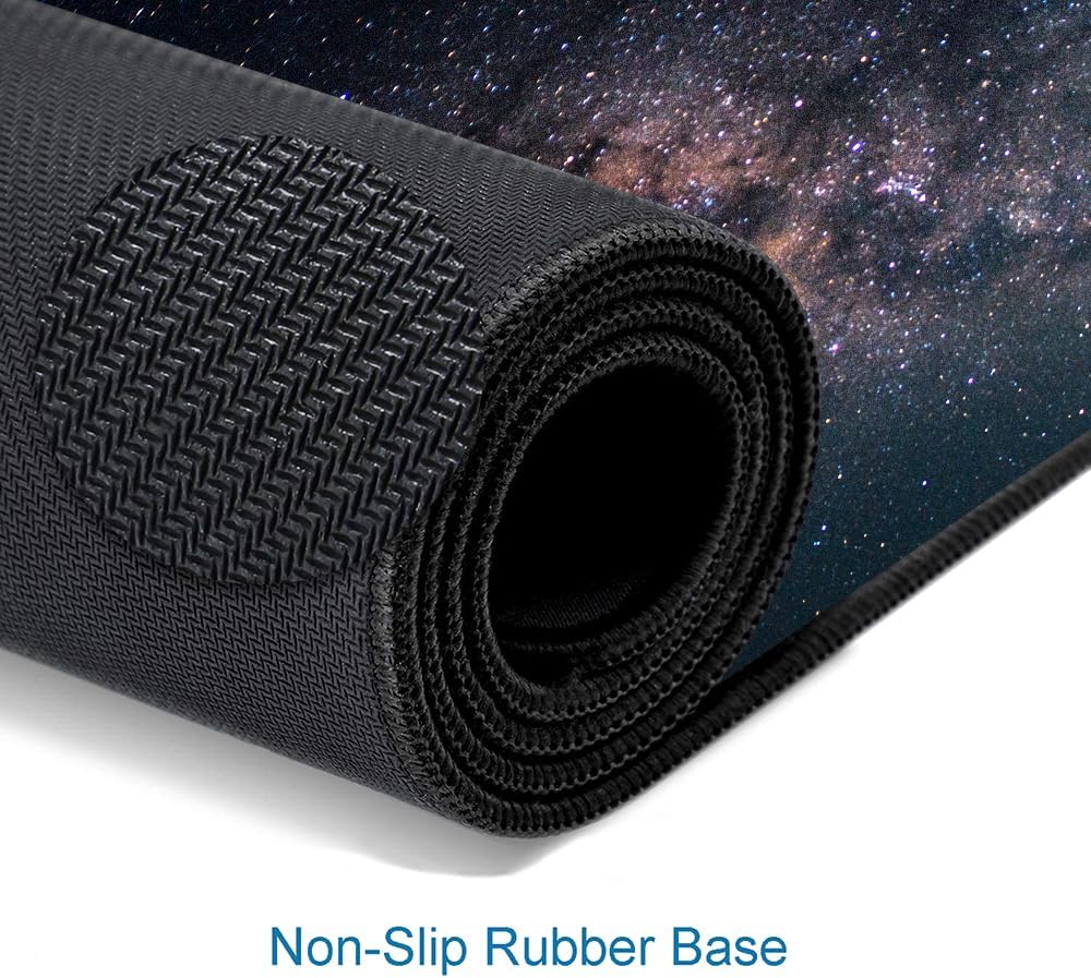 Large Gaming Mouse Pad with Stitched Edges, Galaxy Desk Mat, Extended XL Keyboard Pad, Non-Slip Rubber Base Desk Pad for Keyboard and Mouse, 31.5X11.8 inch - Image 4