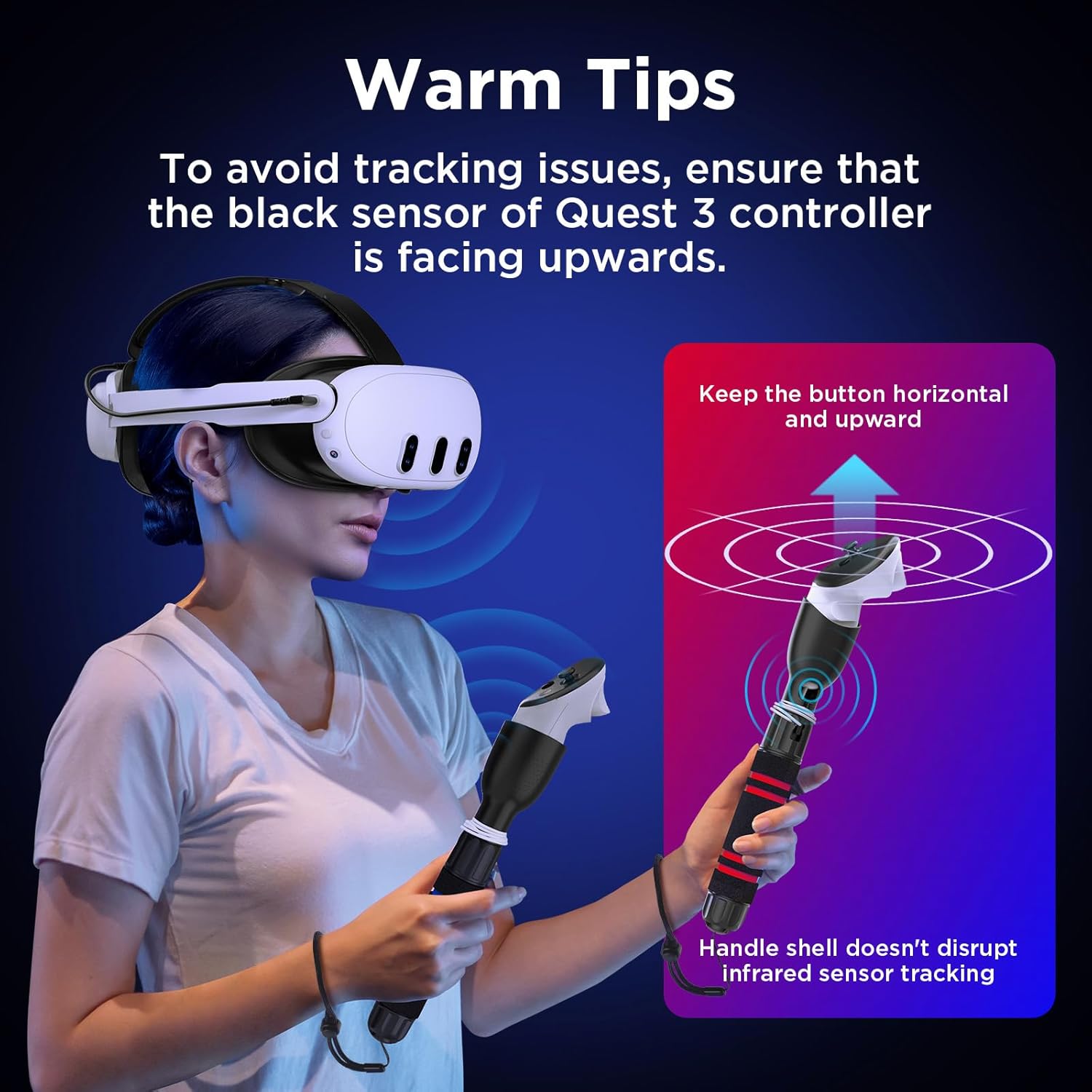 YOGES Gorilla Tag Long Arms Compatible with Meta Quest 3S/ Quest 3/ Oculus Quest 2/ Quest Pro/Rift S Controller, Beat Saber Handle Attachments VR Sticks Dual Extensions Grips for Playing VR Games - Image 2