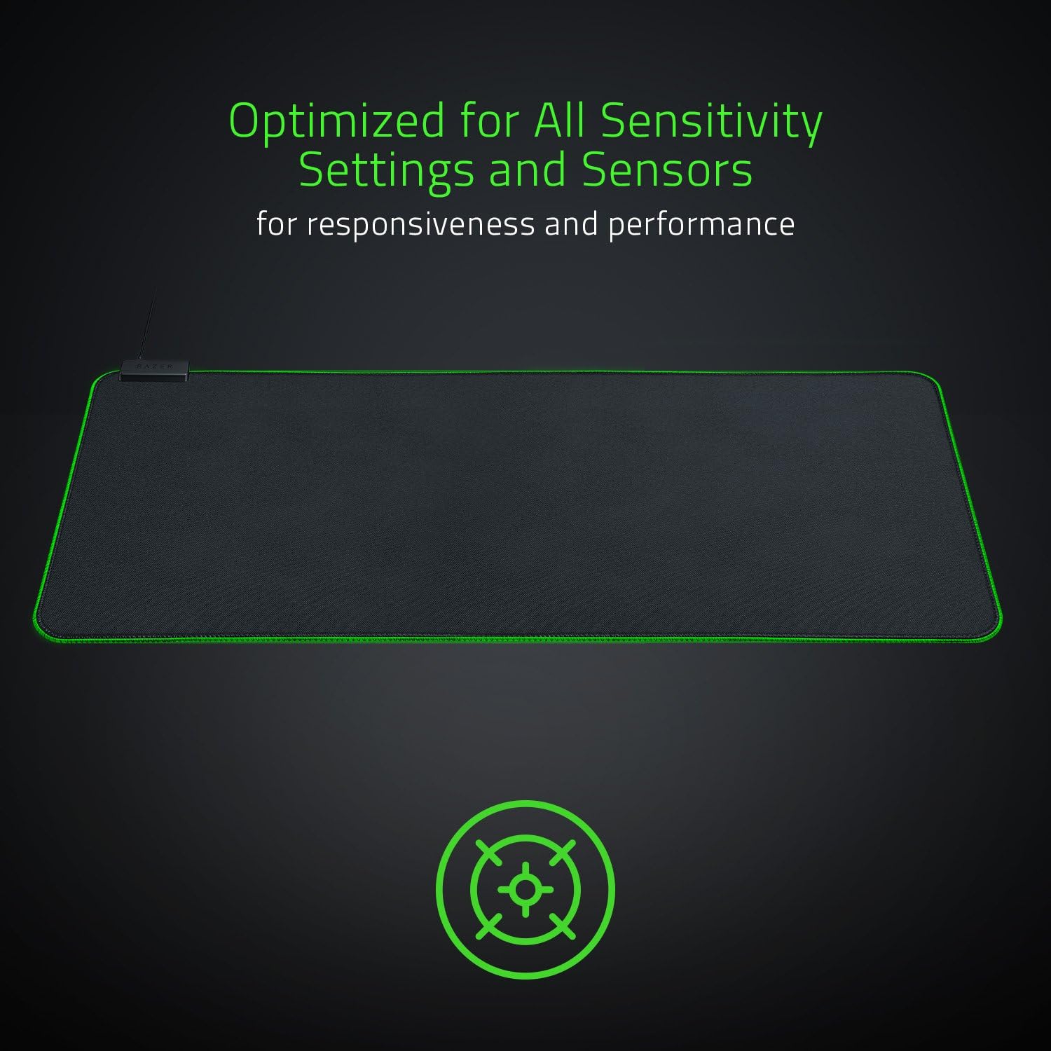 Razer Goliathus Extended Chroma Gaming Mousepad: Customizable Chroma RGB Lighting - Soft, Cloth Material - Balanced Control & Speed - Non-Slip Rubber Base - Classic Black - Image 5