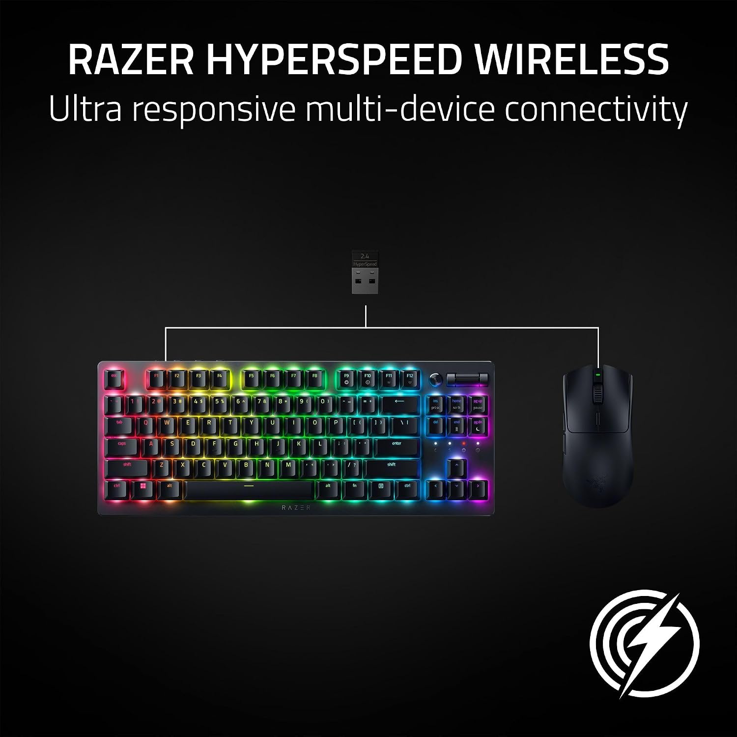 Razer Viper V3 HyperSpeed Gaming Mouse - Optical - Wireless - Radio Frequency - 2.40 GHz - USB - 30000 dpi - 6 Programmable Button(s) - Right-Handed - 1 x AA Battery Supported - Image 4