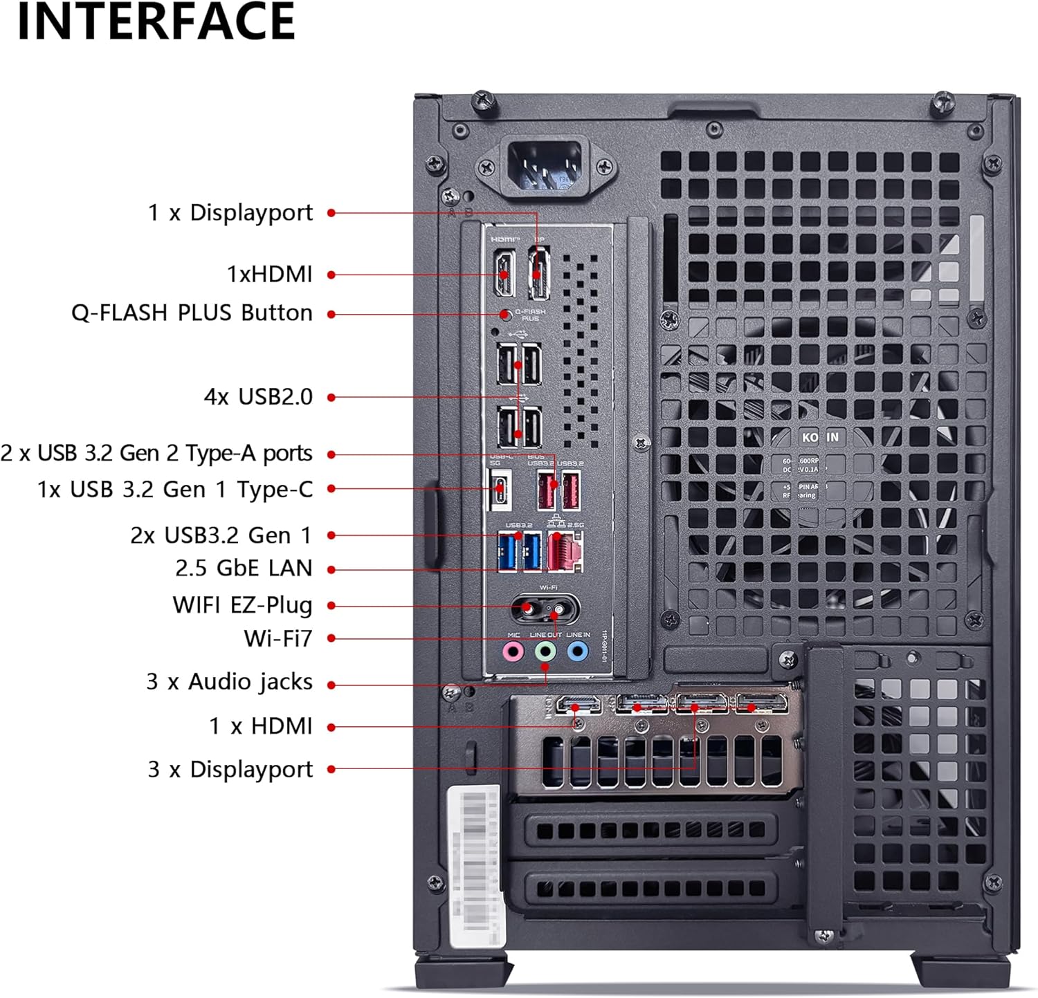 KOTIN Prebuilt Gaming PC Desktop, AMD Ryzen 5 9600X up to 5.4GHz, GeForce RTX 5060 8GB, 16GB DDR5-6000, 1TB PCIe 4.0 NVMe SSD, 650W 80+ Gold PSU, WiFi 7, Win 11 Home, 1080p/1440p Gaming Tower - Image 6