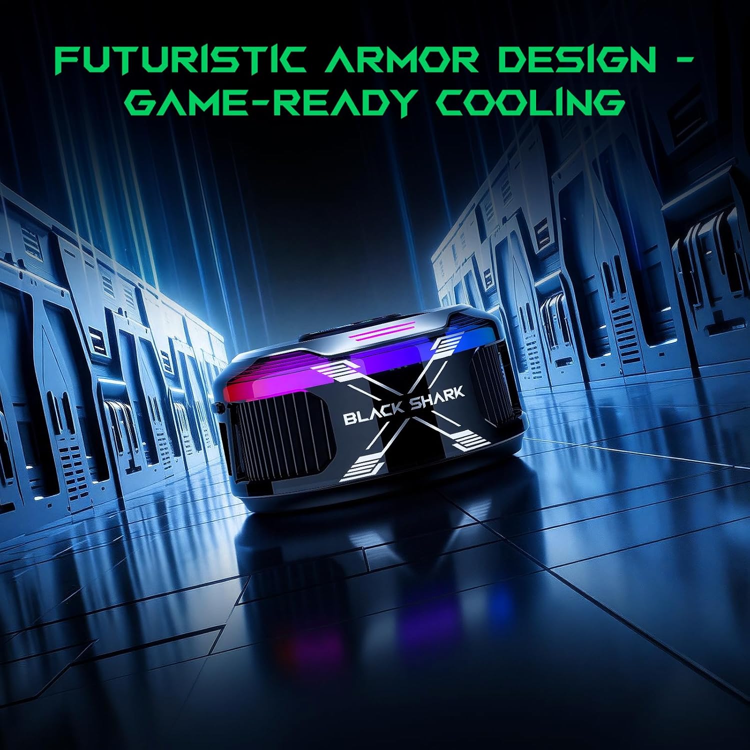 Black Shark Magnetic Phone Cooler 6 Pro – Smart Display, Magnetic Ring Plate, Addressable RGB LEDs, App-Controlled Cooling Fan for iPhone MagSafe, Android & iPad – Gaming, Streaming & Photography - Image 4