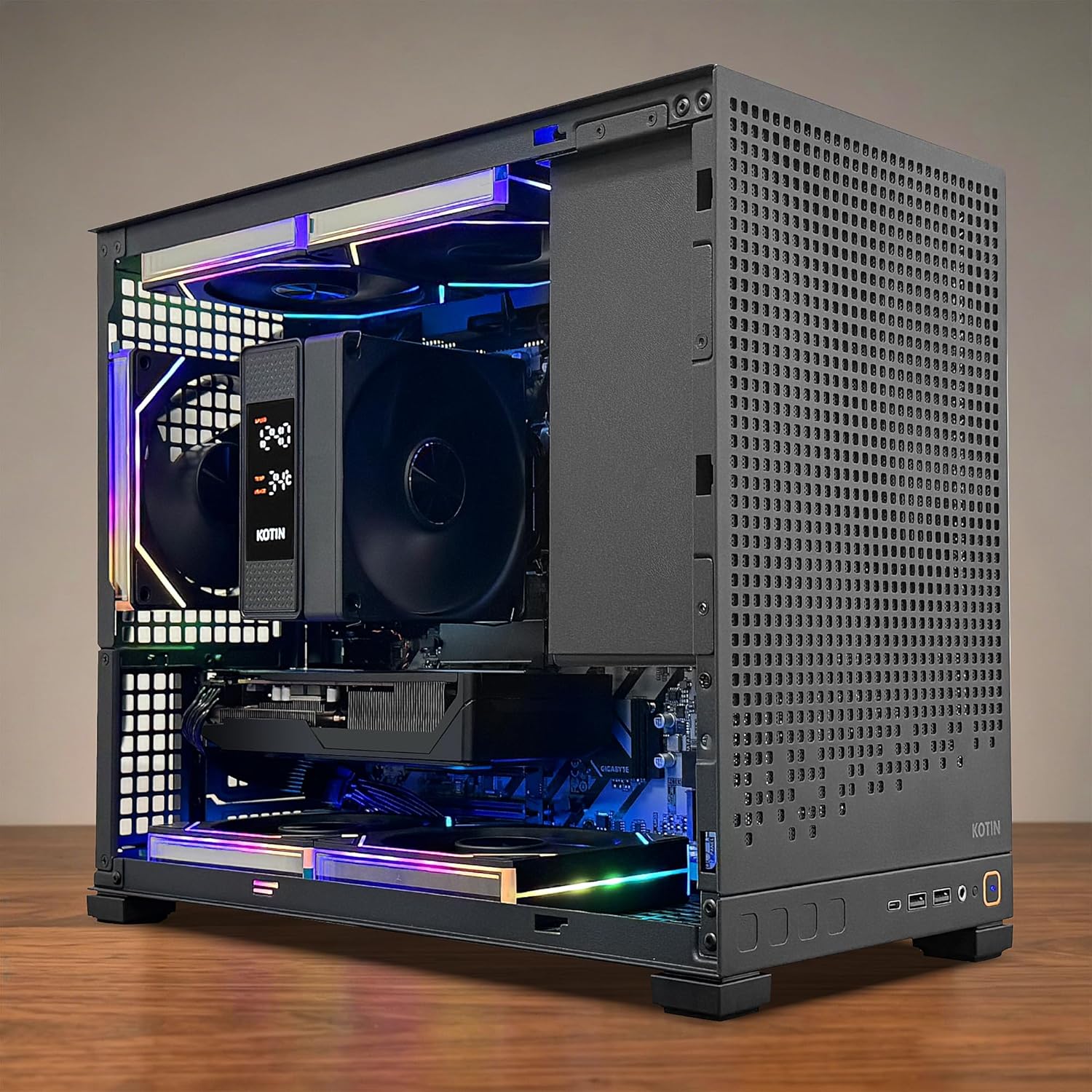 KOTIN Prebuilt Gaming PC Desktop, AMD Ryzen 5 9600X up to 5.4GHz, GeForce RTX 5060 8GB, 16GB DDR5-6000, 1TB PCIe 4.0 NVMe SSD, 650W 80+ Gold PSU, WiFi 7, Win 11 Home, 1080p/1440p Gaming Tower - Image 4