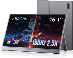 ARZOPA 16.1” 180Hz 2.5K Porta...