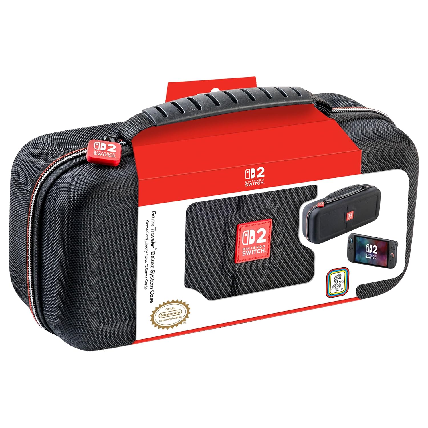 R.D.S. INDUSTRIES, INC. - Game Traveler Deluxe Licensed System Case for Nintendo Switch, Nintendo Switch 2, OLED, Black Medium (NS230)