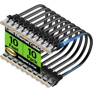 Cat6 Ethernet Cable 10Gbps 10 ft (1...