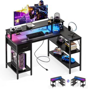 DUMOS 47″ Gaming Desk with US...