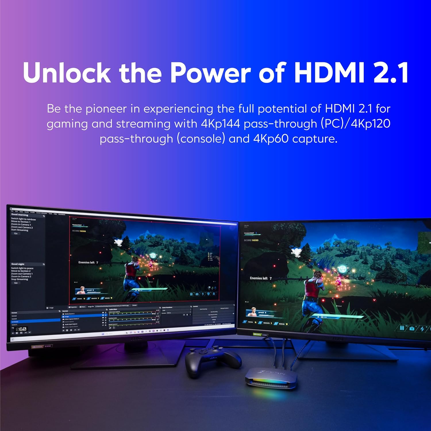 AVerMedia 4K60 Capture Card with HDMI 2.1, Low Latency, 4K144/4K120 Passthrough, Game Capture Device for PS5, PS5 Pro, Xbox, Switch, Streaming on Twitch, OBS on Mac & PC, GC553G2 Live Gamer Ultra 2.1 - Image 7