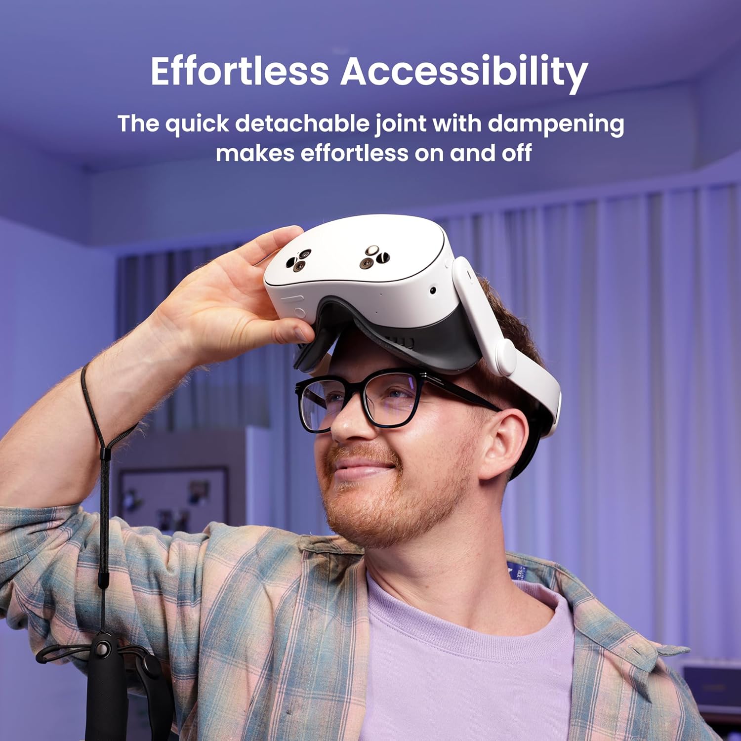 KIWI design K4 Head Strap, VR Headset Accessories for Meta Oculus Quest 3/3S, Non-Battery & Enhanced Support & Adjustable & Comfort Strap Gift for Kids and Adults - Image 3