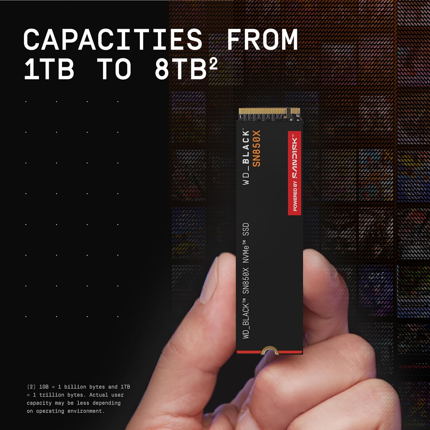 WD_BLACK SN850X 1TB NVMe SSD - M.2 2280, Up to 7,300 MB/s Read speeds, Up to 6,300 MB/s write speeds, Gaming Expansion, High Performance Internal Solid State Drive - WDS100T2X0E - Image 6