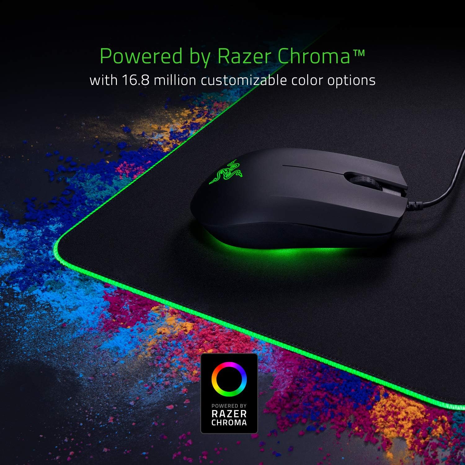 Razer Goliathus Extended Chroma Gaming Mousepad: Customizable Chroma RGB Lighting - Soft, Cloth Material - Balanced Control & Speed - Non-Slip Rubber Base - Classic Black - Image 2