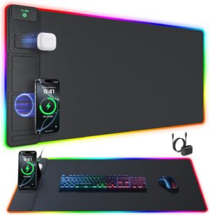 RGB Gaming Mouse Pad with Wireless ...