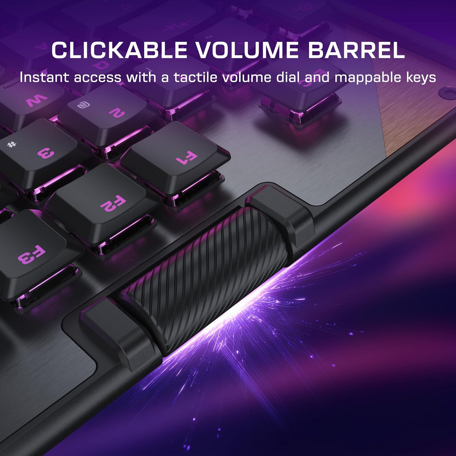 Turtle Beach Command Series KB5 Full-Sized Mechanical Gaming Keyboard with 2.4” Touchscreen, Titan Low-Profile Switches, 8K Polling, RGB Lighting, Double Shot PBT Keycaps - Image 5