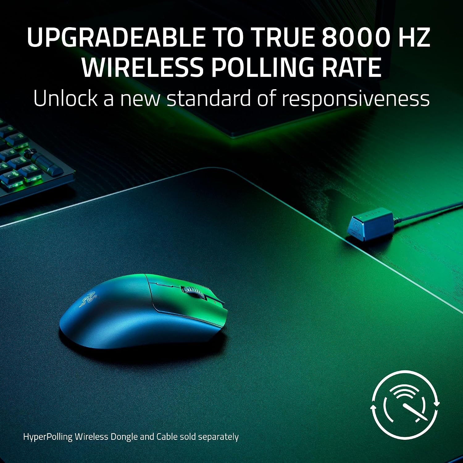 Razer Viper V3 HyperSpeed Gaming Mouse - Optical - Wireless - Radio Frequency - 2.40 GHz - USB - 30000 dpi - 6 Programmable Button(s) - Right-Handed - 1 x AA Battery Supported - Image 6