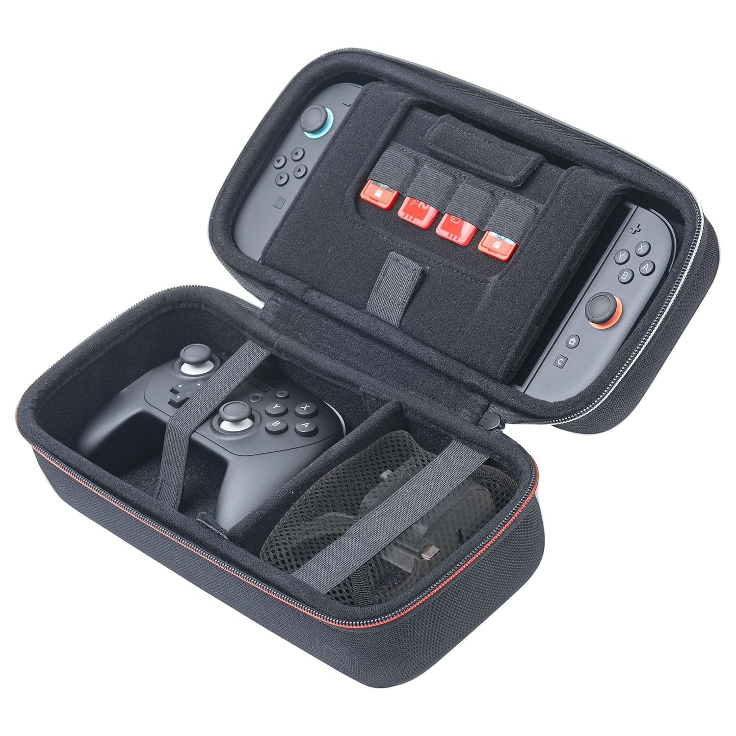 R.D.S. INDUSTRIES, INC. - Game Traveler Deluxe Licensed System Case for Nintendo Switch, Nintendo Switch 2, OLED, Black Medium (NS230) - Image 3