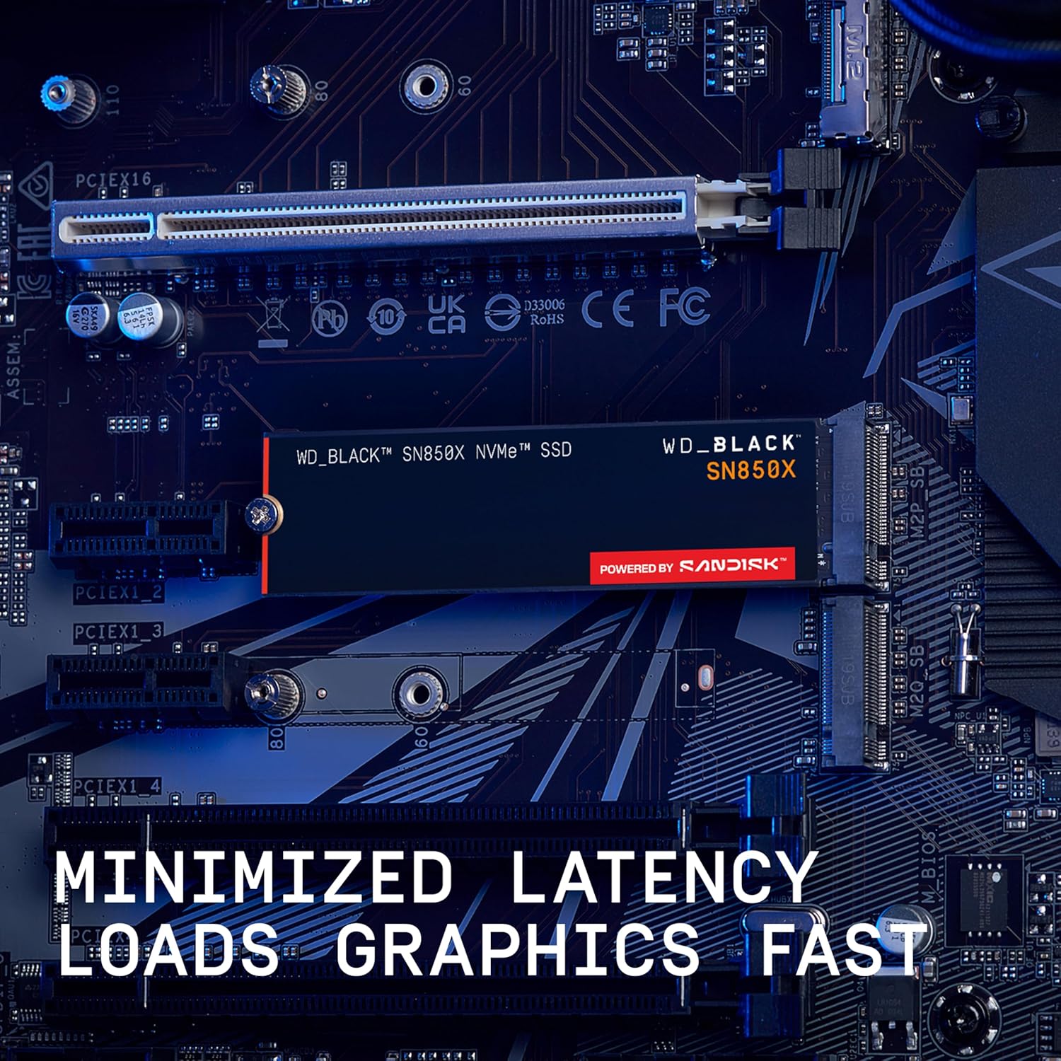 WD_BLACK SN850X 1TB NVMe SSD - M.2 2280, Up to 7,300 MB/s Read speeds, Up to 6,300 MB/s write speeds, Gaming Expansion, High Performance Internal Solid State Drive - WDS100T2X0E - Image 5