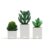 U Brands Succulent Cable Organizer Clips 3 Pack, White ABS Plastic Adhesive Cord Holders, Decorative Desk Cable Management Accessories for Home and Office
