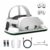 Charging Dock Compatible with Meta Oculus Quest 3/3S, VR Headset Controller Accessories, Charging Station with Closable LED Indicator, Magnetic Charging, Fast Charging, 2 Rechargeable Batteries