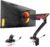 ARES WING Single Monitor Mount with RGB, Heavy-Duty Gaming Monitor Arm fits for 24″-57″ Ultrawide Screen, Adjustable Computer Monitor Stand Holds Up to 60LBS with VESA Mount, Clamp & Grommet, Black
