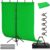 Green Screen Backdrop Kit, 5×7ft Portable Greenscreen Background with Adjustable T-Shaped Stand, 5 Clamps, Carrying Bag for Parties, Streaming, Photography, Zoom, Gaming, Video Studio