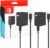 2-Pack Charger for Nintendo Switch, 45W AC Adapter Fast Charging with 2-Pack 5ft Detachable USB C Cable, Compatible with Switch/OLED/Lite, Steam Deck, Support TV Mode, Original Quality