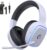 Gvyugke 2.4GHz Wireless Gaming Headsets for PS5, PS4, PC, Switch – Bluetooth 5.3 Gaming Headphones with Noise Canceling Mic, 7.1 Surround Sound, 70H Battery, Blue Lighting – White