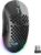 TMKB Wireless Gaming Mouse, 24000DPI Optical Sensor, 180Hrs Battery, Lightweight, 6 Programmable Buttons, RGB Strip, 2.4G/BT5.2/USB-C Wired for PC/Mac/Laptop – Matte Black