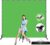 7×6.5ft Green Screen Backdrop Kit,Movable Backdrop Stand with Wheels and Greenscreen Background for Video Recording,Streaming.