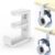 EURPMASK PC Gaming Headset Stand – Adjustable Clamp-on Headphone Holder, 360 Degree Swivel & Cable Clip Organizer – White