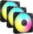 CORSAIR RS120 ARGB 120mm PWM Fans – Daisy-Chain Connection – Low-Noise – Magnetic Dome Bearing – Triple Pack – Black