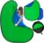 Blue Green Screen Backdrop Double Sided Collapsible Greenscreen Backdrop with Carrying Bag,Portable Pop Up Green Screen Background for Streaming Webcam 39.4 * 59.1″
