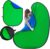 Blue Green Screen Backdrop Double Sided Collapsible Greenscreen Backdrop with Carrying Bag,Portable Pop Up Green Screen Background for Streaming Webcam (Blue & Green, 47.2 * 59.1″)