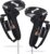 Controller Grips for Oculus Quest 2, Extended Silicone VR Grips Cover Protector with Battery Opening, Knuckle Straps, Anti-Throw Hand Strap for Meta Quest 2 Accessories Black