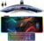 RGB Mouse Pad Desk Pad, Large Gaming Mousepad with LED Light 13 Light Modes Touch Control Extended Soft Computer Keyboard Mat Pad, Desk Mat with Non-Slip Rubber Base for MacBook & Laptop(31.5X11.8)