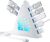 7-Port USB 3.0 Hub, White Vertical USB Hub Splitter with Tree-Shaped RGB Lighting, 5Gbps High-Speed Transfer, 2FT Extension Cable, Compatible with PC, MacBook, Laptop, Flash Drive, Printer