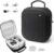 Krypthos Hard Carrying Case Compatible with Meta Quest 3S/Quest 3/Quest 2/Vision Pro, Portable VR Gaming Headset and Touch Controllers Case with Lens Protector, for Travel and Home Storage (Black)