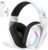 WESEARY Wireless Gaming Headset with Mic for Ps5, Ps4, PC, 20ms Ultra-Low Latency 2.4GHz Bluetooth 5.4 Gaming Headphones, 1200mAH Battery Life & 3D Spatial Audio for FPS Gamers, White