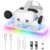 Charging Dock for Meta Quest 3S/3, Kinwin Magnetic Charging Station for Oculus Quest 3S/3 Accessories with RGB Light, Charging Stand for VR Headset & Controller with 2 Rechargeable Batteries (White)