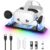 Charging Dock for Meta Quest 3S/3, Kinwin Magnetic Charging Station for Oculus Quest 3S/3 Accessories with RGB Light, Charging Stand for VR Headset & Controller with 2 Rechargeable Batteries (Black)