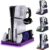 PlayStation Portal Charger, PS5 Stand and Cooling Station with RGB LED Controller Charging Dock Accessories, PS5 Edge Controller and PS Portal Charger, Headset and Remote Holders