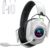 Krysenix Wireless Gaming Headset for PS5 & PC, 50mm Titanium Drivers, Low-Latency 2.4GHz & Bluetooth, Adjustable Noise-Cancelling Mic, Foldable RGB Over-Ear Headphones – White