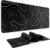 DIGSOM Mouse Pad Gaming Mousepad 31.5 x 11.8in Large Mouse Pad for Keyboard and Mouse with Anti-Slip Rubber Base, Keyboard Pad XL Mouse Mat for Home and Office（Black with White Topographic Line）