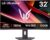 LG 32G600A-B 32-inch Ultragear QHD (2560 x 1440) Curved Gaming Monitor, 180Hz, 1ms, AMD FreeSync, HDMI, DisplayPort, Tilt/Height/Swivel Adjustable Stand, Black